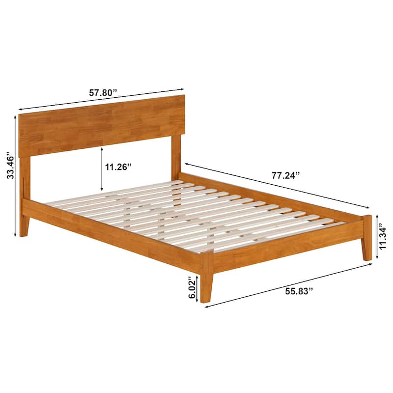 AFI, Orlando Solid Wood Low Profile Platform Bed