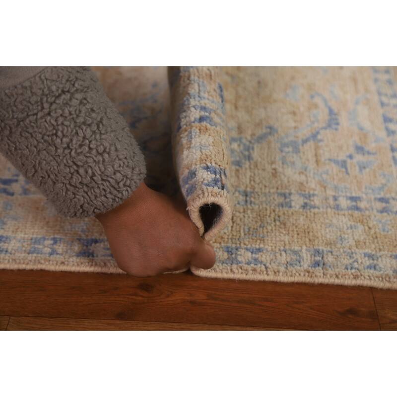 Muted Oushak Oriental Area Accent Rug Hand-Knotted Wool Carpet - 2'11" x 3'10"