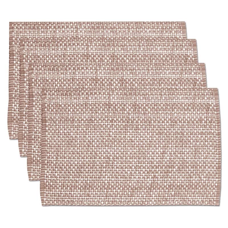 Sweet Home Collection Two Tone Cotton Woven 13x19 Placemats Taupe (Set of 2, 4, or 6)