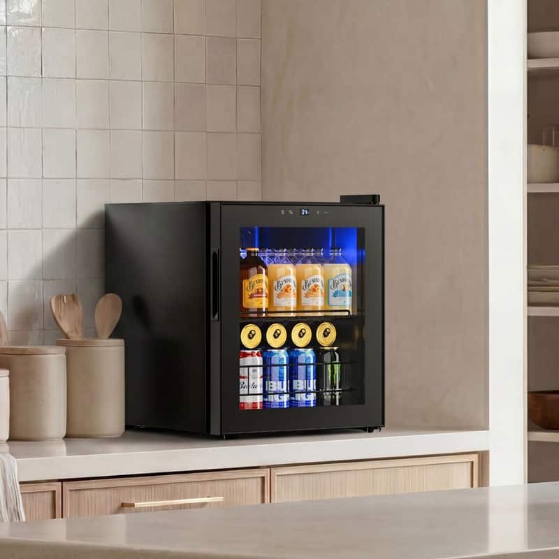 Yeego 60-Can Direct-Cool Beverage Cooler, Energy-Efficient Mini Fridge