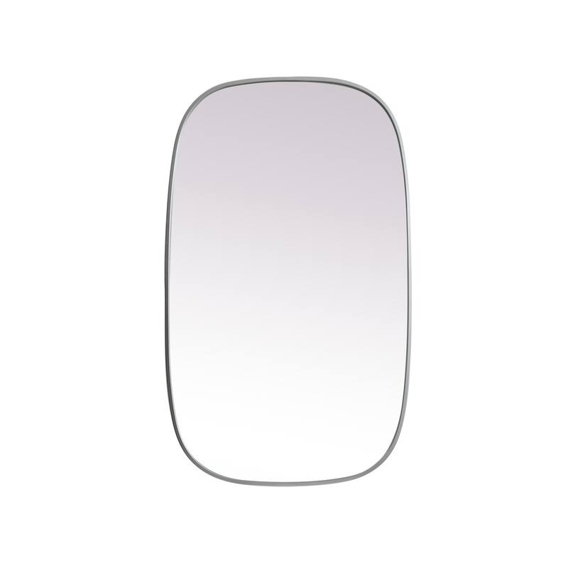 Elegant Lighting MR2B2440 Brynn 24" W x 40" H Modern Oval Bathroom - Silver