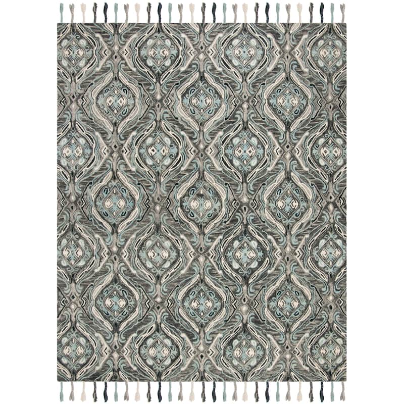 SAFAVIEH Handmade Suzani Nibal Boho Tribal Wool Rug