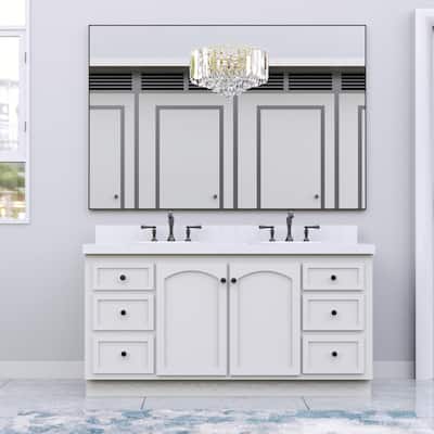 60"x36"Oversized Modern Rectangle Bathroom Mirror with Frame Vertical or Horizontal Wall Mounted mirror with Aluminum Frame