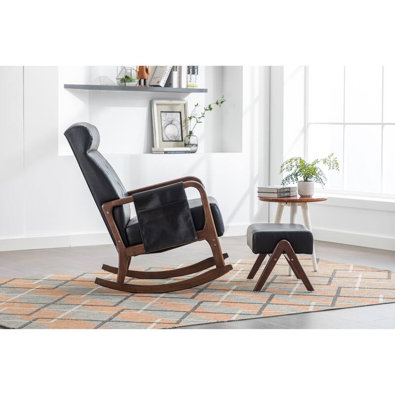 Rocking Armchair With Ottoman for Living Room