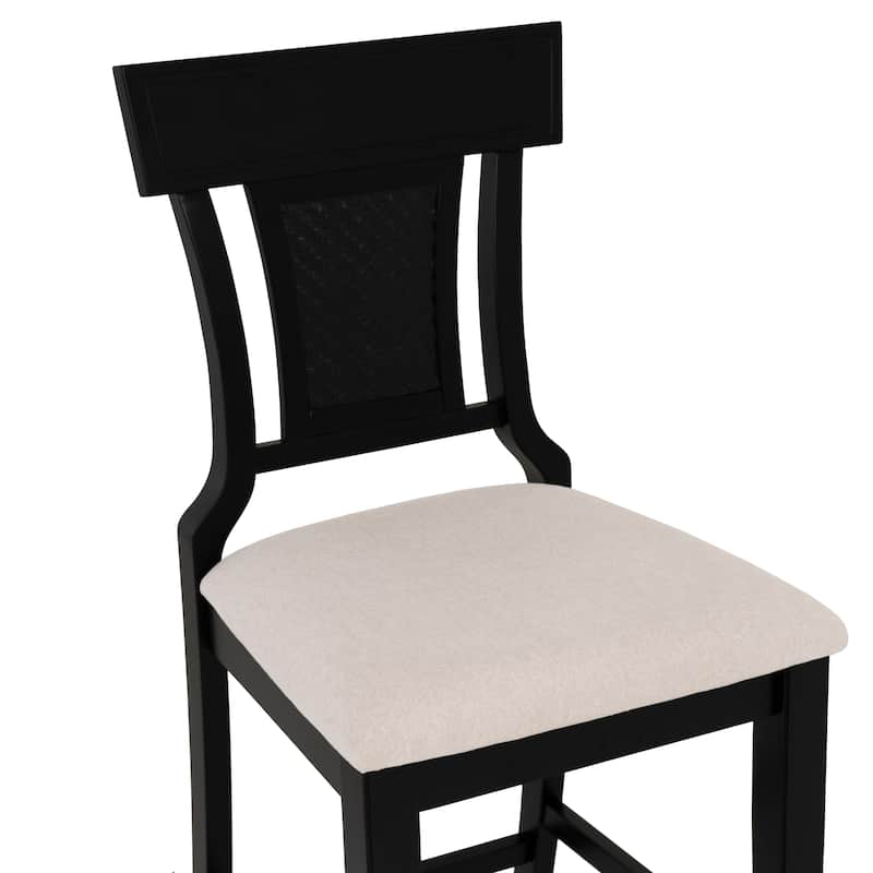 Ryder Handwoven Rattan Farmhouse Counter Stool