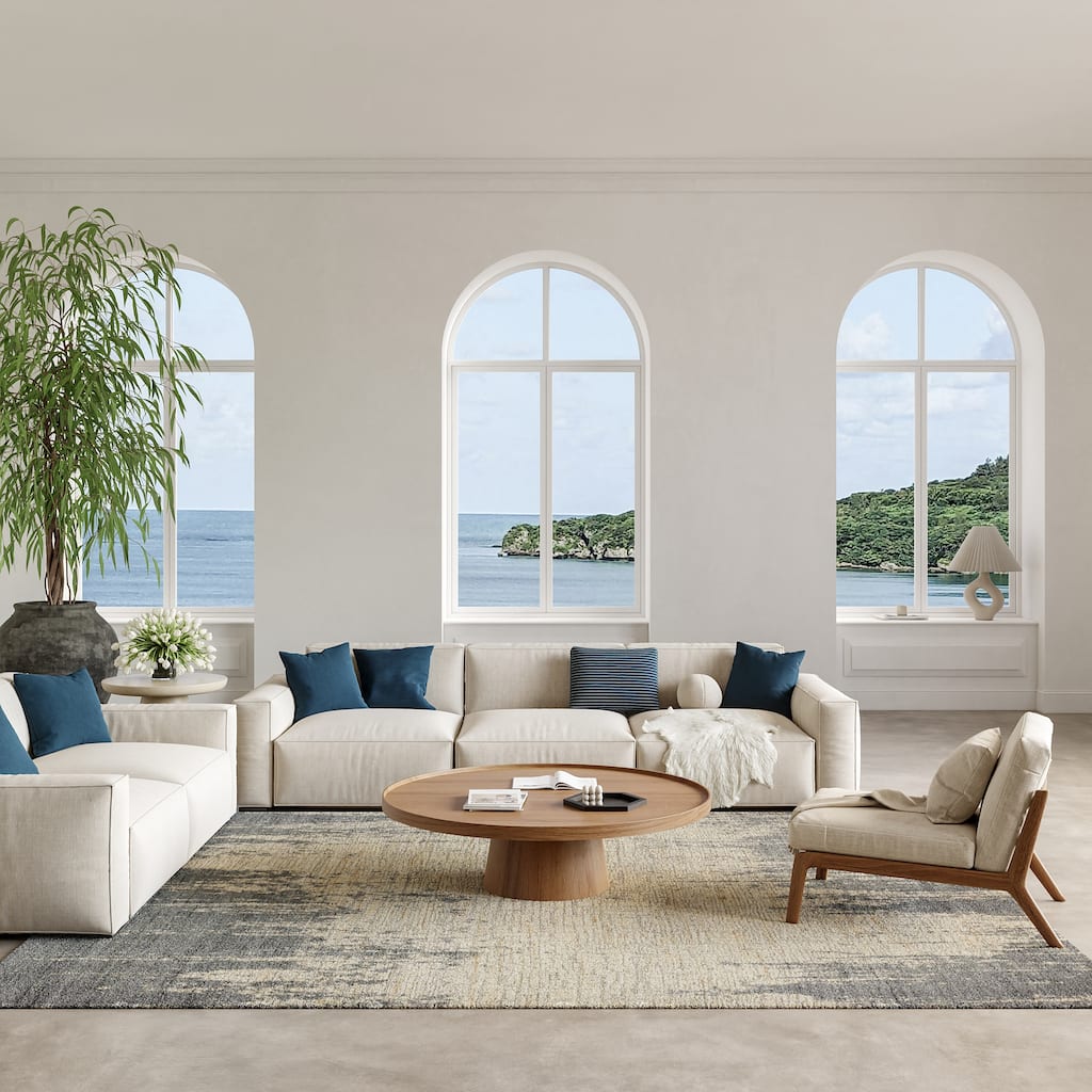 Nourison Harmony Indoor only Beige Abstract Area Rug