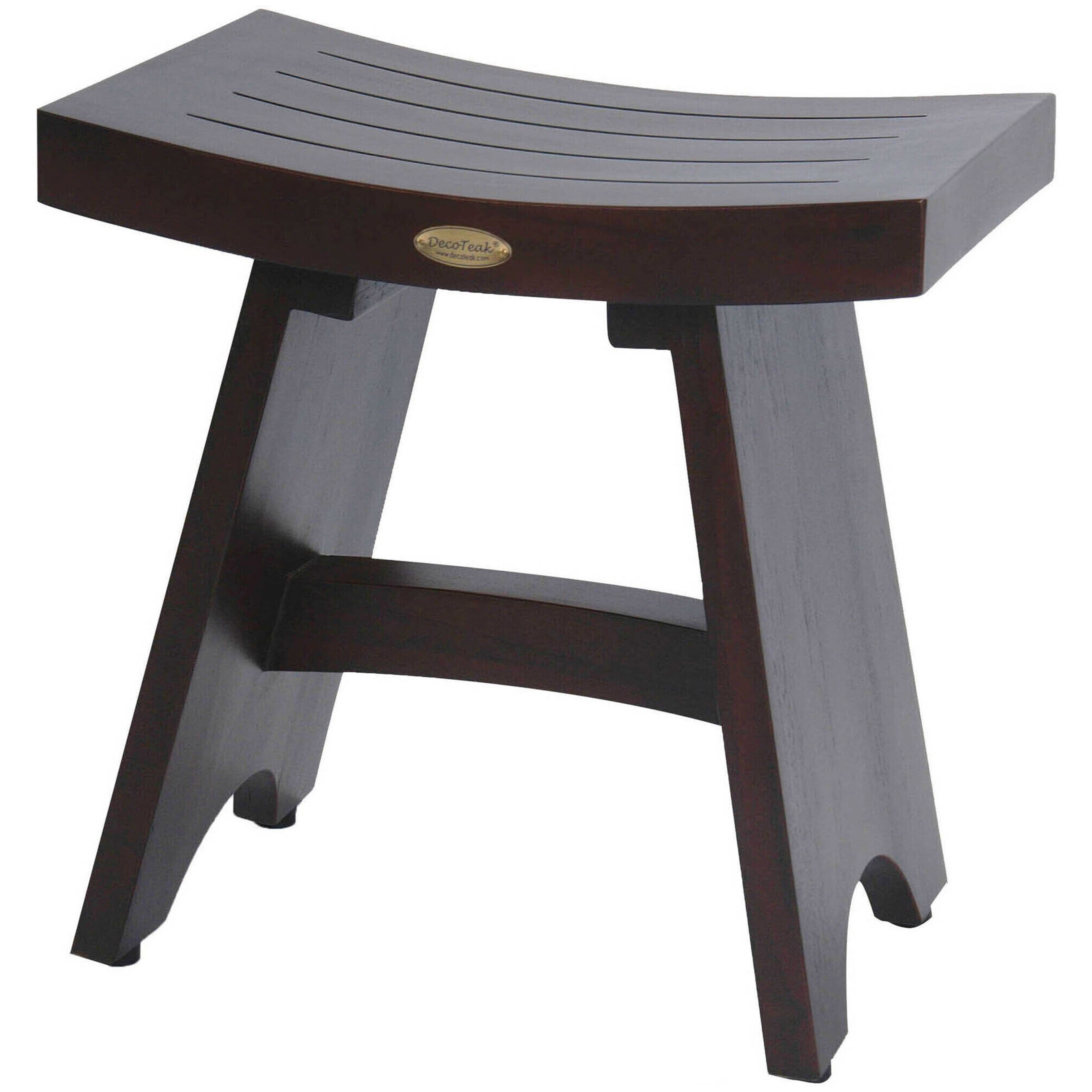 DecoTeak Serenity Woodland Brown 18" Teak Wood Shower Bench