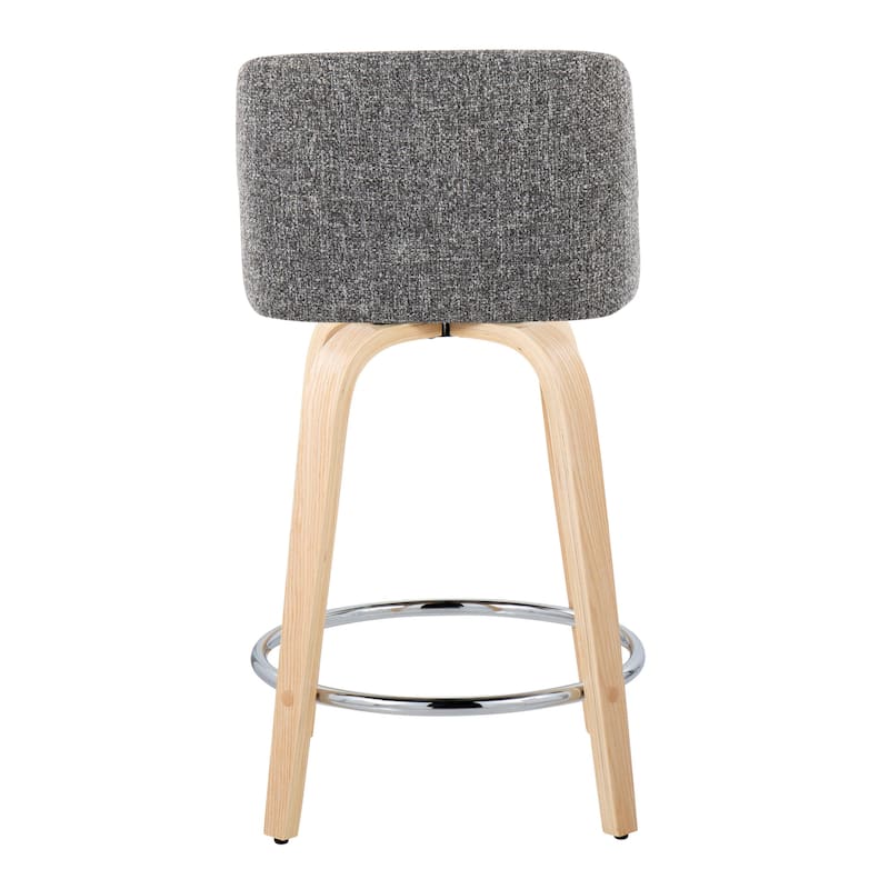 Carson Carrington Vallberga 24" Counter Stool with Natural Wood Base (Set of 2)