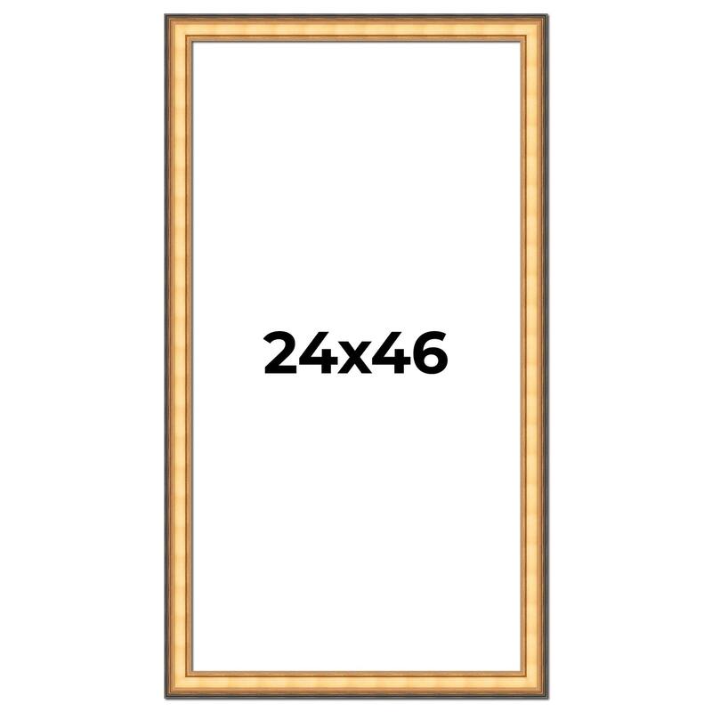 24x46 Frame Gold Plein Aire Solid Wood Picture Frame Width 2 Inches |