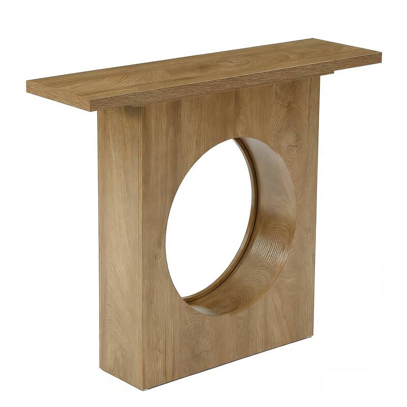 41.33" Farmhouse Console Table with Circular Cutout for Entryway, Hallway & Behind Sofa