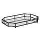 preview thumbnail 18 of 21, Kate and Laurel Ciel Mirrored Decorative Tray - 19x13x3 Black