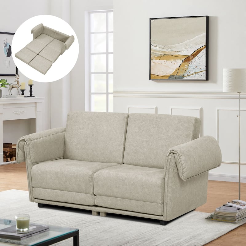 Green 2-Seating Living Room Sofa Set - Beige