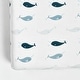 preview thumbnail 2 of 2, Hello Spud Narwhal Organic Cotton Fitted Crib Sheet - 52"x 28" x 9"