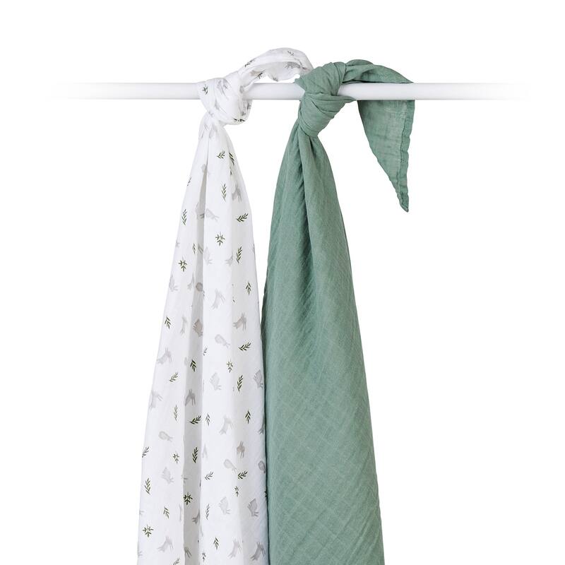 lulujo 2 PK Muslin Swaddling Blankets