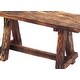 preview thumbnail 3 of 4, Wooden Garden Patio Bench With Retro Etching, Cappuccino Brown