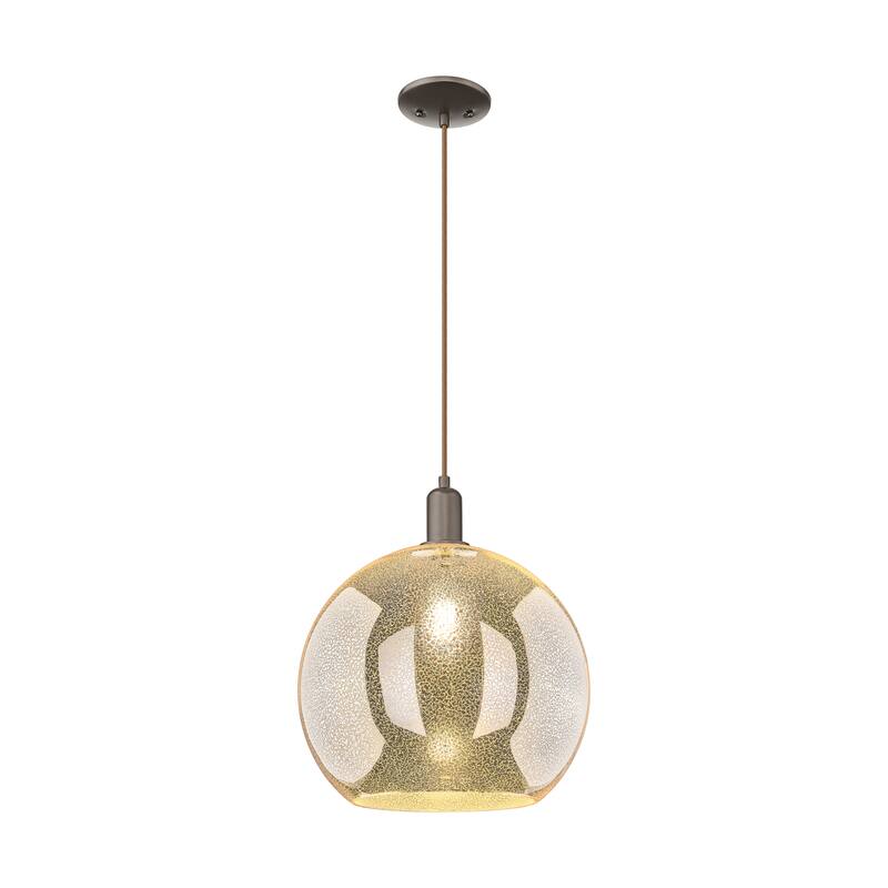Innovations Lighting Endless Possibilities Arcadia - Athens - 1 Light 14" Cord Hung Mini Pendant - Mercury/Oil Rubbed Bronze