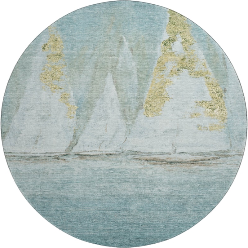 Premium Washable Super Soft Modern Sailboat Mayfield Rug