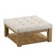 preview thumbnail 21 of 26, Lennon Pine Storage Ottoman Coffee Table by iNSPIRE Q Artisan