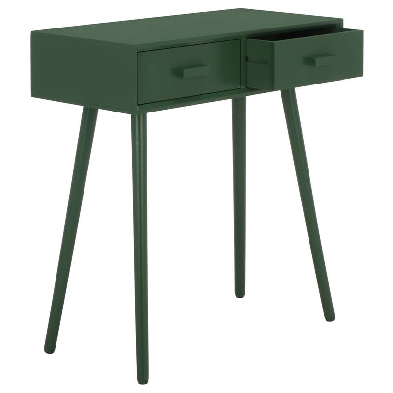 SAFAVIEH Pearla Antique White 2-Drawer Console Table - 28.3" x 13.8" x 30.8" - 28"W x 14"D x 31"H