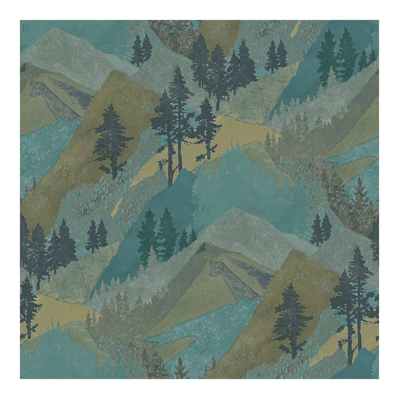 Chesapeake Range Green Mountains Wallpaper - 20.5 x 396 x 0.025