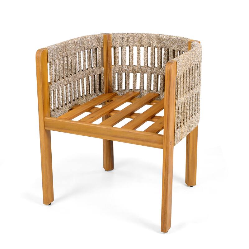 Christopher Knight Home - Isolde Acacia Wood Outdoor Dining Chair（Set of 2）