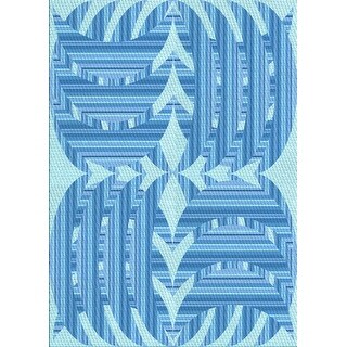 Ahgly Company Machine Washable Transitional Neon Blue Area Rugs - Bed ...