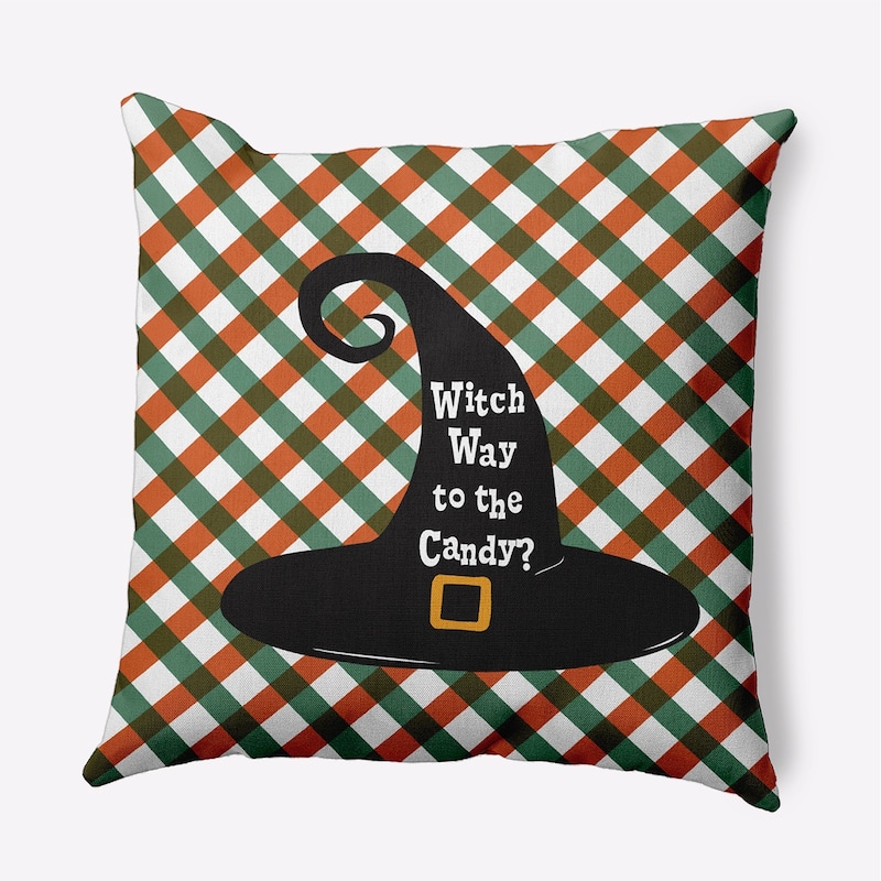 Halloween Witch Way to the Candy Accent Pillow - Nutmeg - 26" x 26"