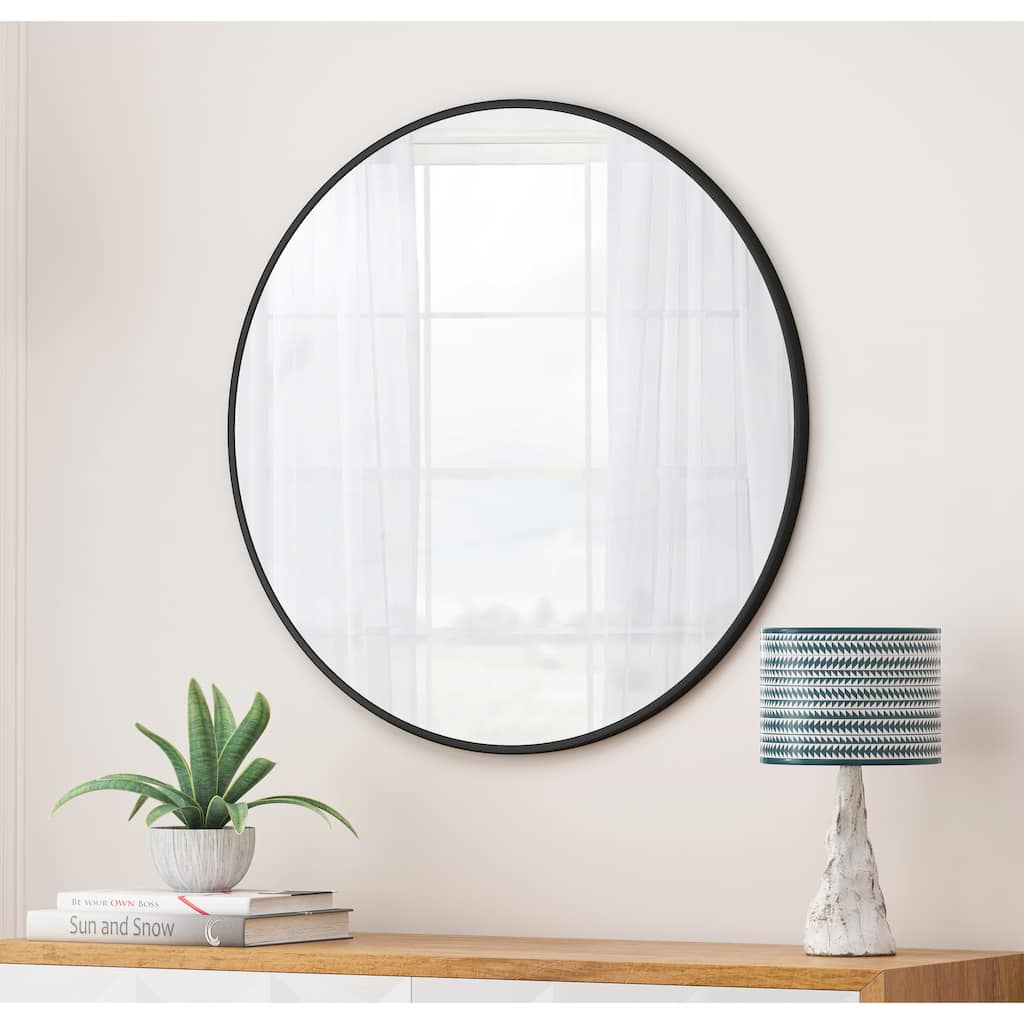 Wall Mirror Black Circular Mirror