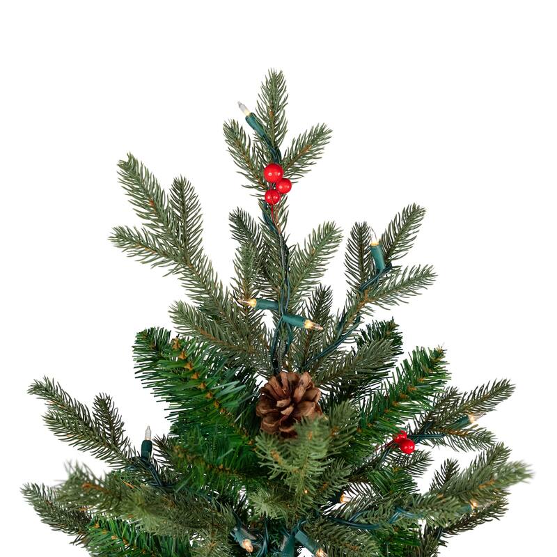 Real Touch™️Pre-Lit Mixed Noble Spruce Artificial Christmas Tree - 6.5' - Clear