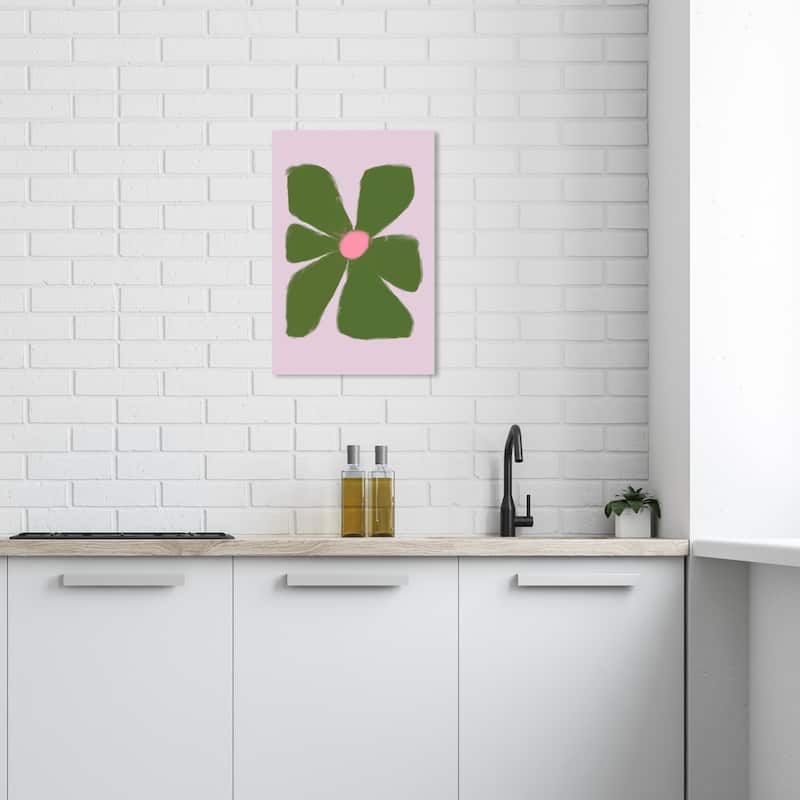 Wynwood Studio Floral and Botanical Flower from my Nursery Green and Dark Green Modern & Contemporary Wall Art Canvas Print - 24 x 16