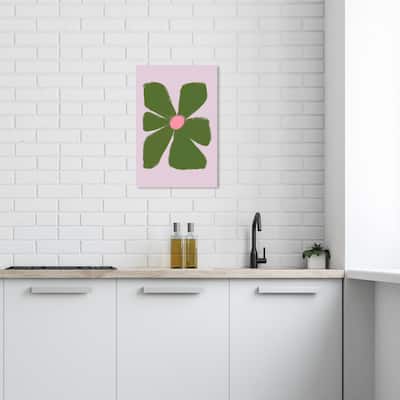Wynwood Studio Floral and Botanical Flower from my Nursery Green and Dark Green Modern & Contemporary Wall Art Canvas Print