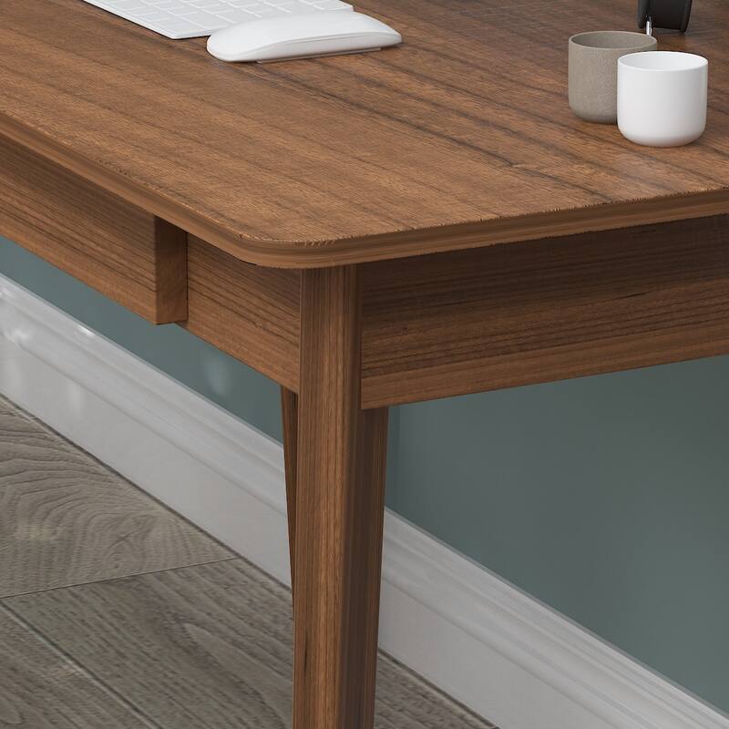 Modern Computer Desk Wood Work Tables With 2 Drawers