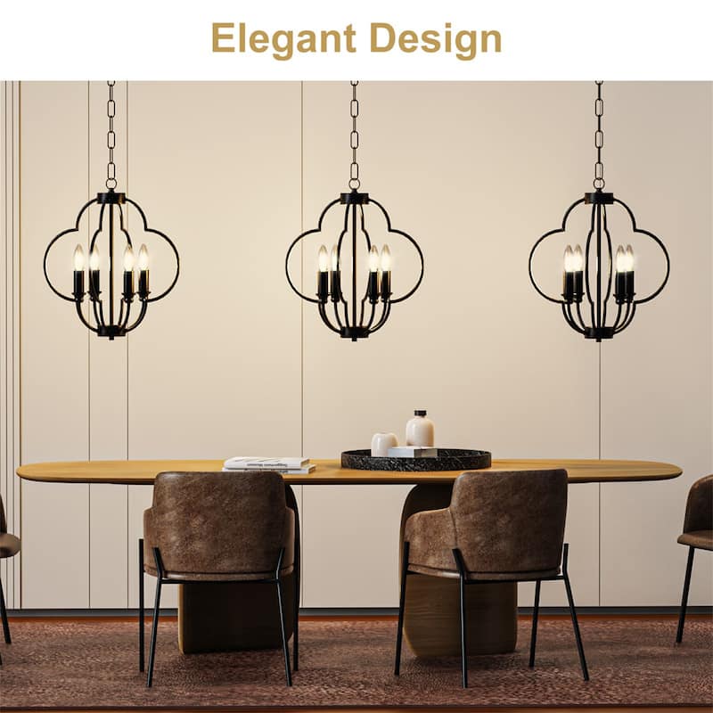 Farmhouse Oval Candle Chandelier Light