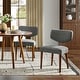 preview thumbnail 23 of 40, HULALA HOME Hipolito Mid Century Modern Ergonomic Dining Chair with Solid Wood Legs Set of 2