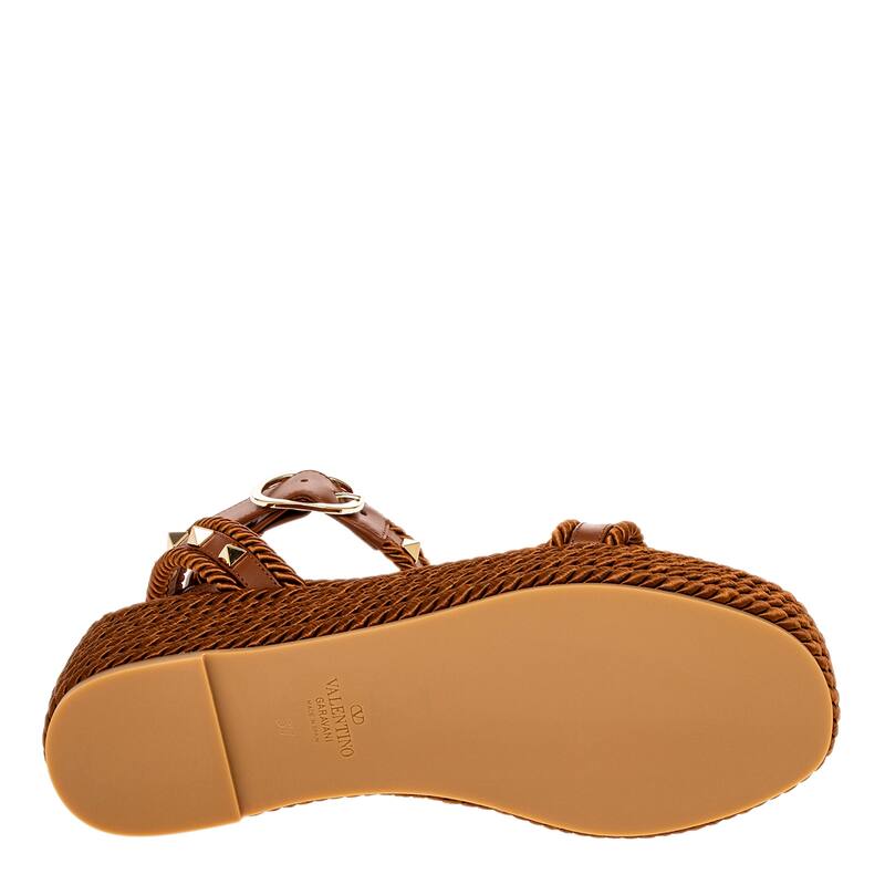 Valentino Rockstud Torchon Platform Sandals