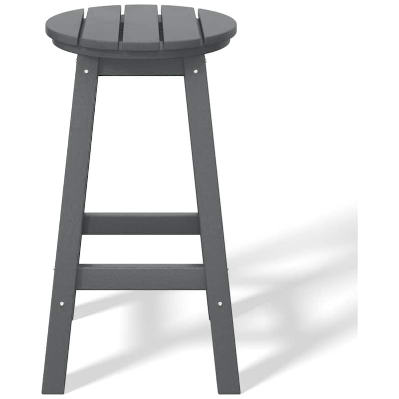 Polytrends Laguna Hdpe All Weather Outdoor Patio 24" Round Counter Stool (Set Of 3)