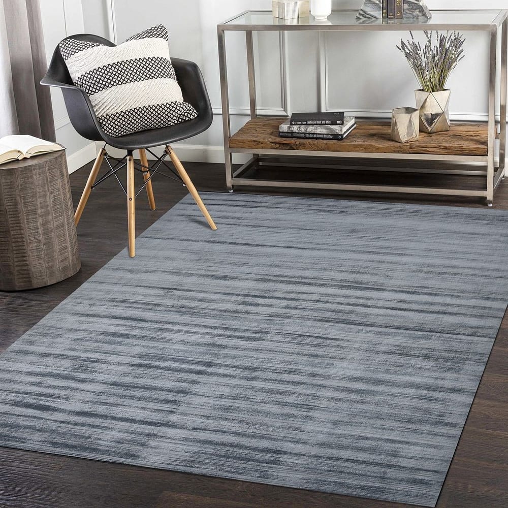 Overton Handmade Modern Contemporary Solid Area Rug
