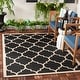 preview thumbnail 95 of 111, SAFAVIEH Courtyard Kathy Indoor/ Outdoor Waterproof Patio Backyard Rug 5'3" x 7'7" - Black/Beige