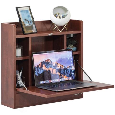 Folding Laptop Writing Computer Makeup Desk Storage Shelves Drawer