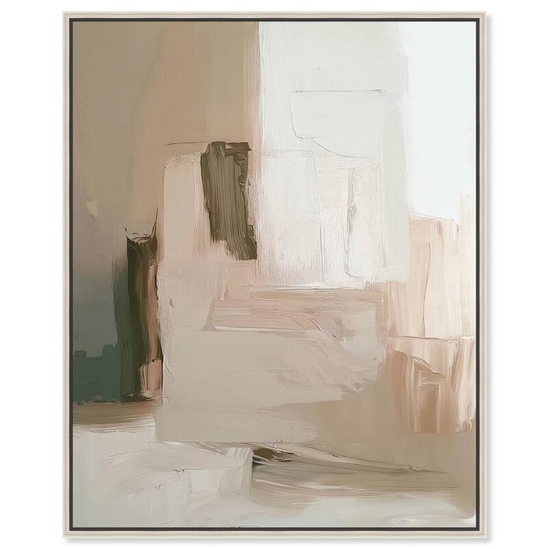 Calm in Texture Canvas by Art Remedy - 24" x 30" - Silver