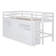 preview thumbnail 6 of 30, Double loft bed with 4 drawers under cabinets and shelves, white