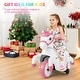 preview thumbnail 20 of 25, Gymax 12V Kids Ride on Unicorn Toy w/ Training Wheels Music One-button