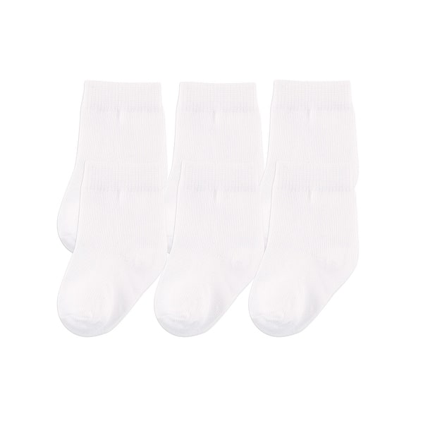 slide 1 of 1, Touched by Nature Baby Unisex Organic Cotton Socks, White 0-6 Months - White
