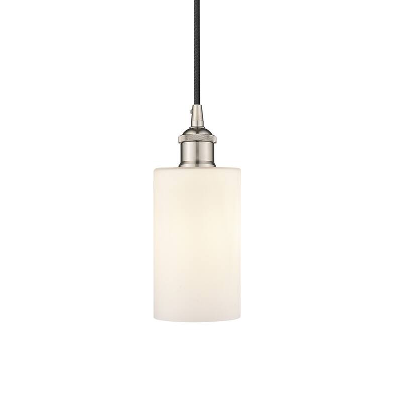 Innovations Lighting 616-1P-10-4 Clymer Pendant Clymer 4" Wide Mini - Polished Nickel / Matte White