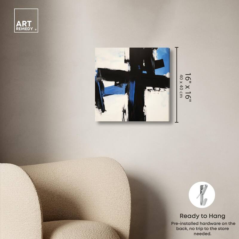 Blue Streak II Canvas by Art Remedy, Gallery Wrapped