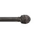 preview thumbnail 2 of 33, Adjustable Window Curtain Rod and Cap Shaped Finial 48-84" - Black