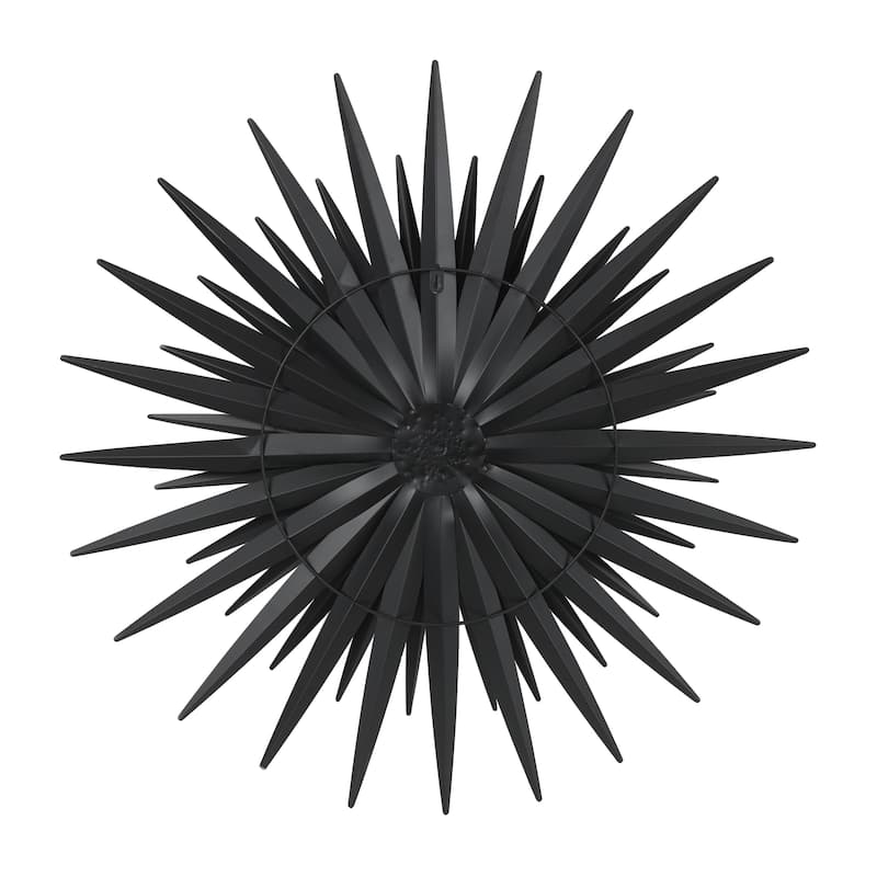 Metal Sunburst Large Layered 3D Home Wall Decor - Black - Roche River Decor