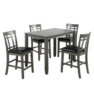 5-Piece Counter Height Bar Dining Table Set with 4 Chairs - Bed Bath ...