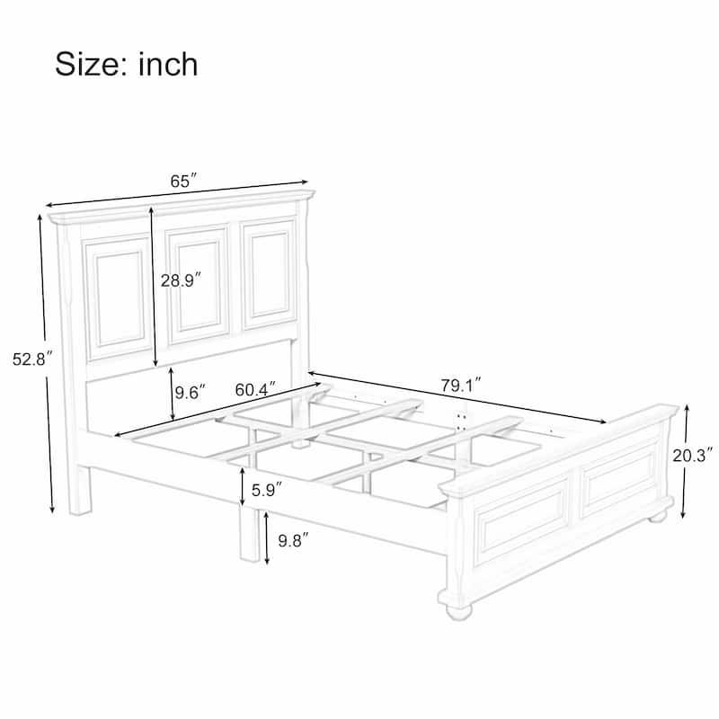 Vintage Pinewood Bed in Traditional Town and Country Style