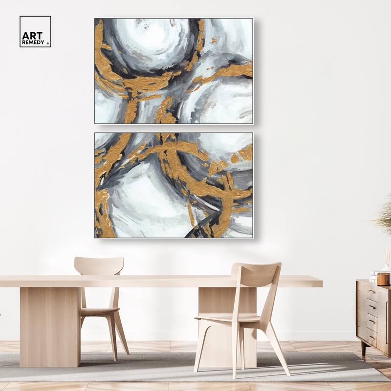 Love Circles Canvas Set of 2 by Art Remedy